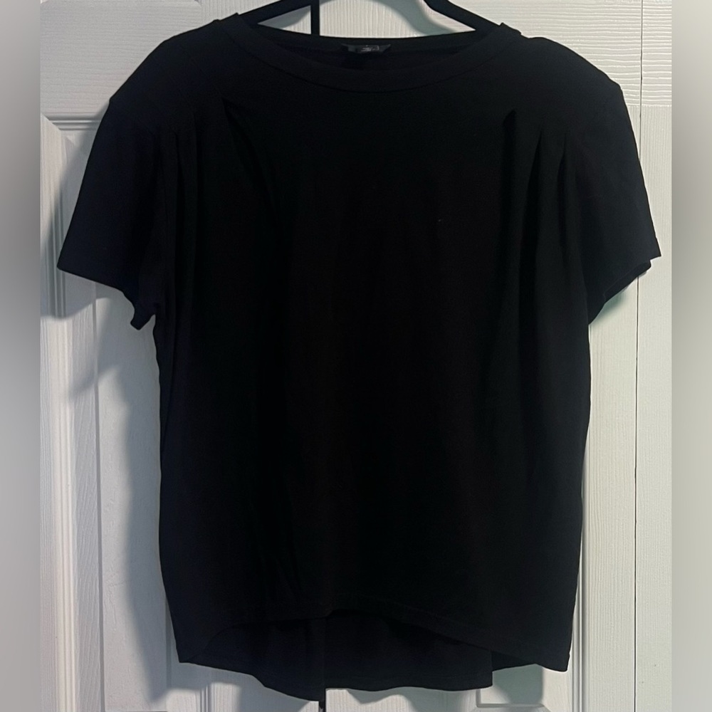Women's Halogen Padded Shoulder Short Sleeved Top